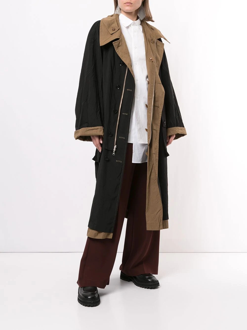 oversized reversible trench coat - 6