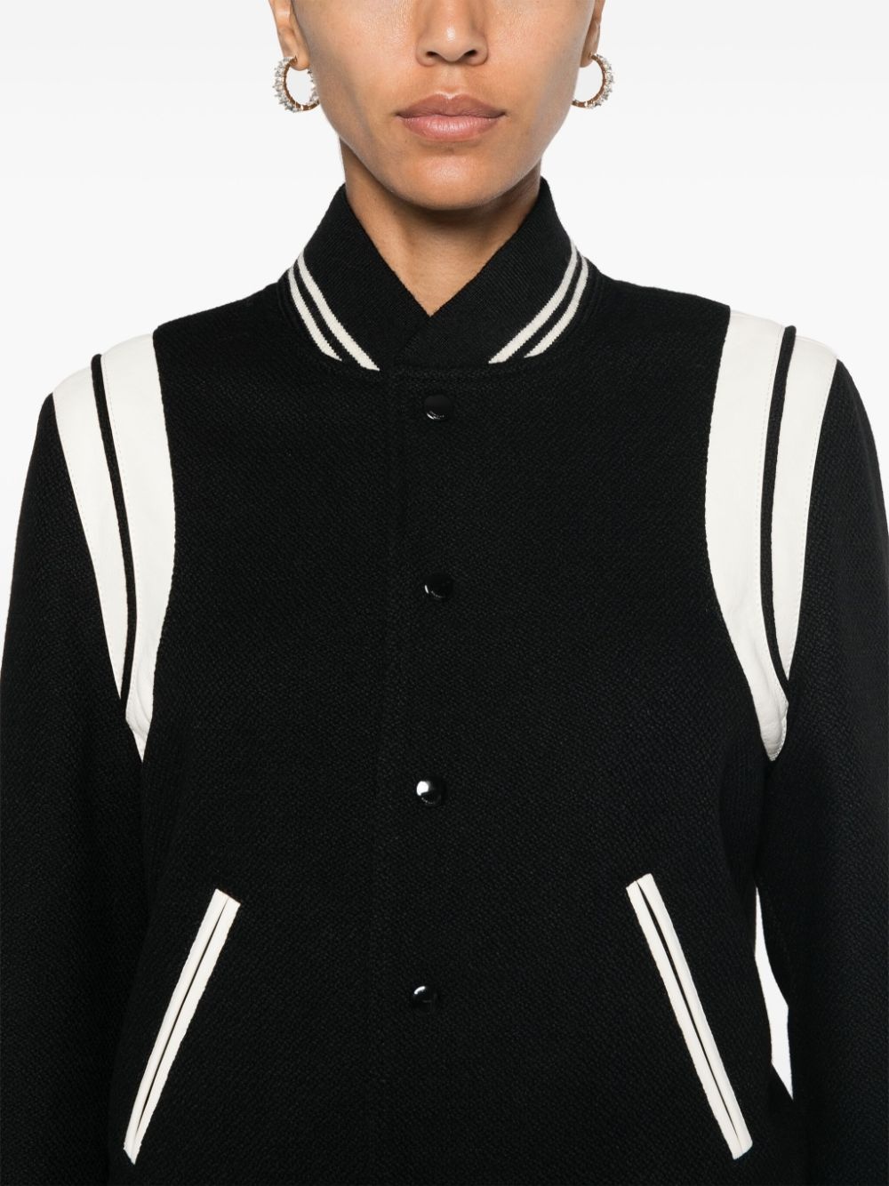 SAINT LAURENT two-tone varsity jacket | REVERSIBLE