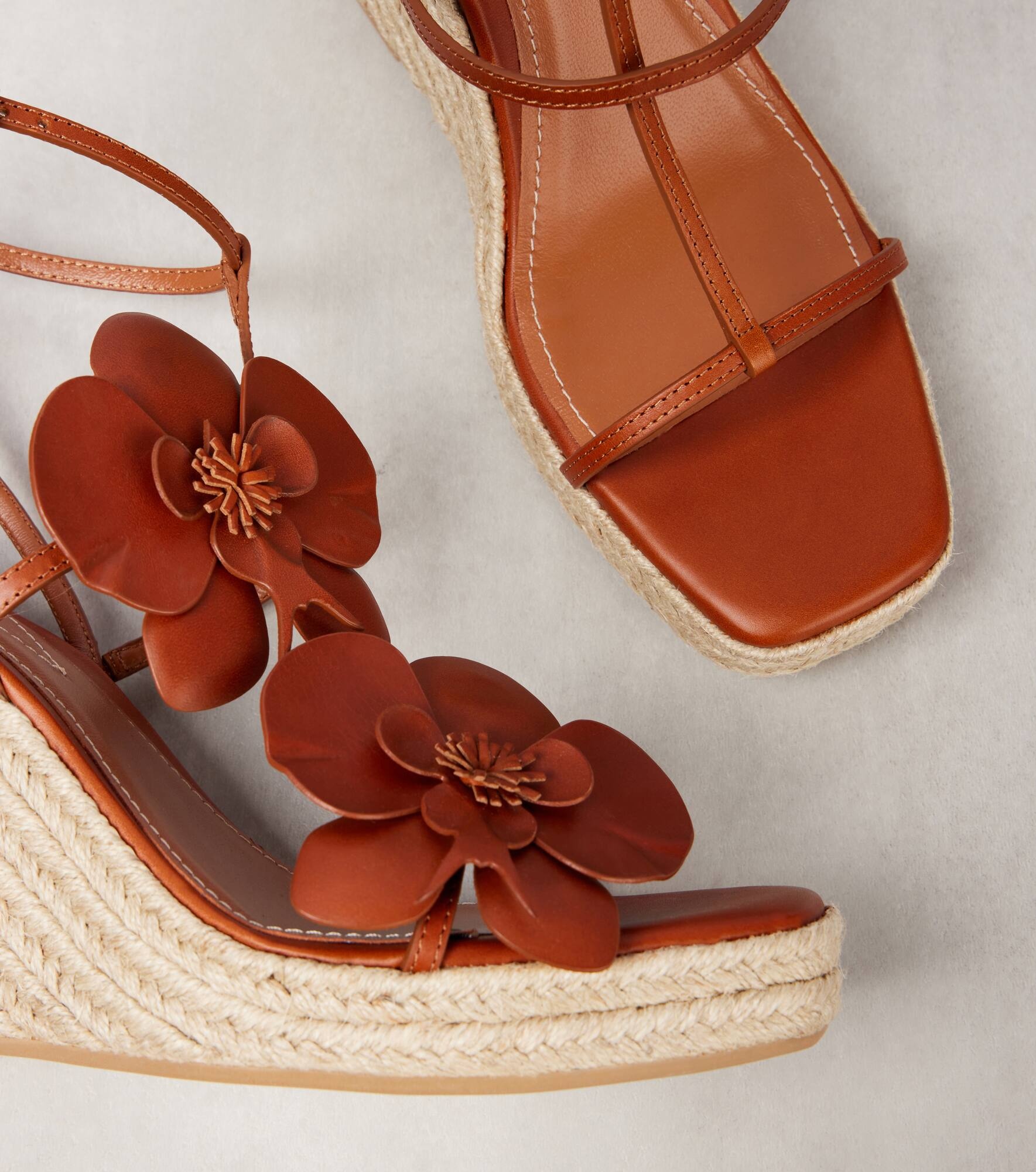 Orchid 110 leather wedge sandals - 5