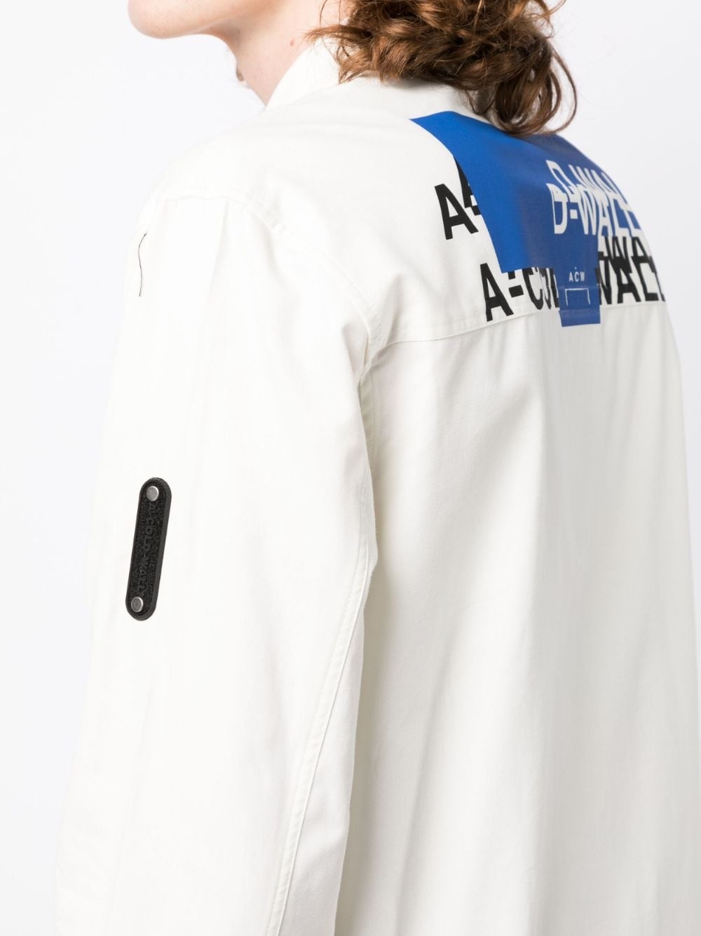 logo-print overshirt - 5