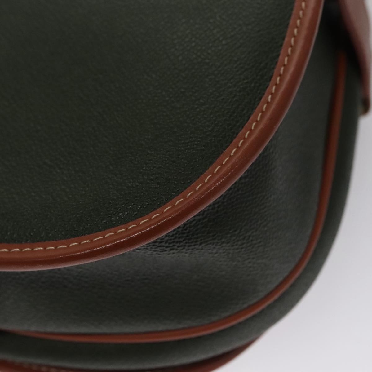 Burberry Shoulder Bag Pvc Leather Green Brown Gold - 13