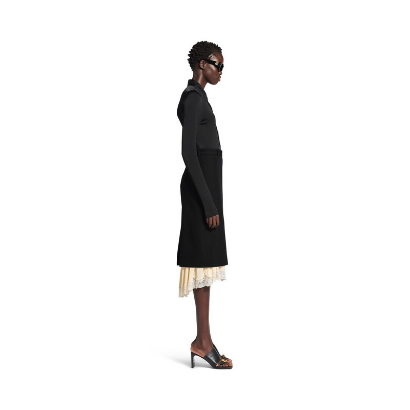 Women's Lingerie Tailored Skirt in Black 3