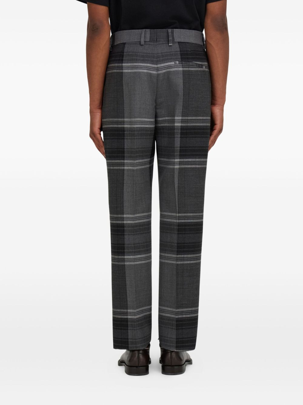 checked tailored trousers - 3
