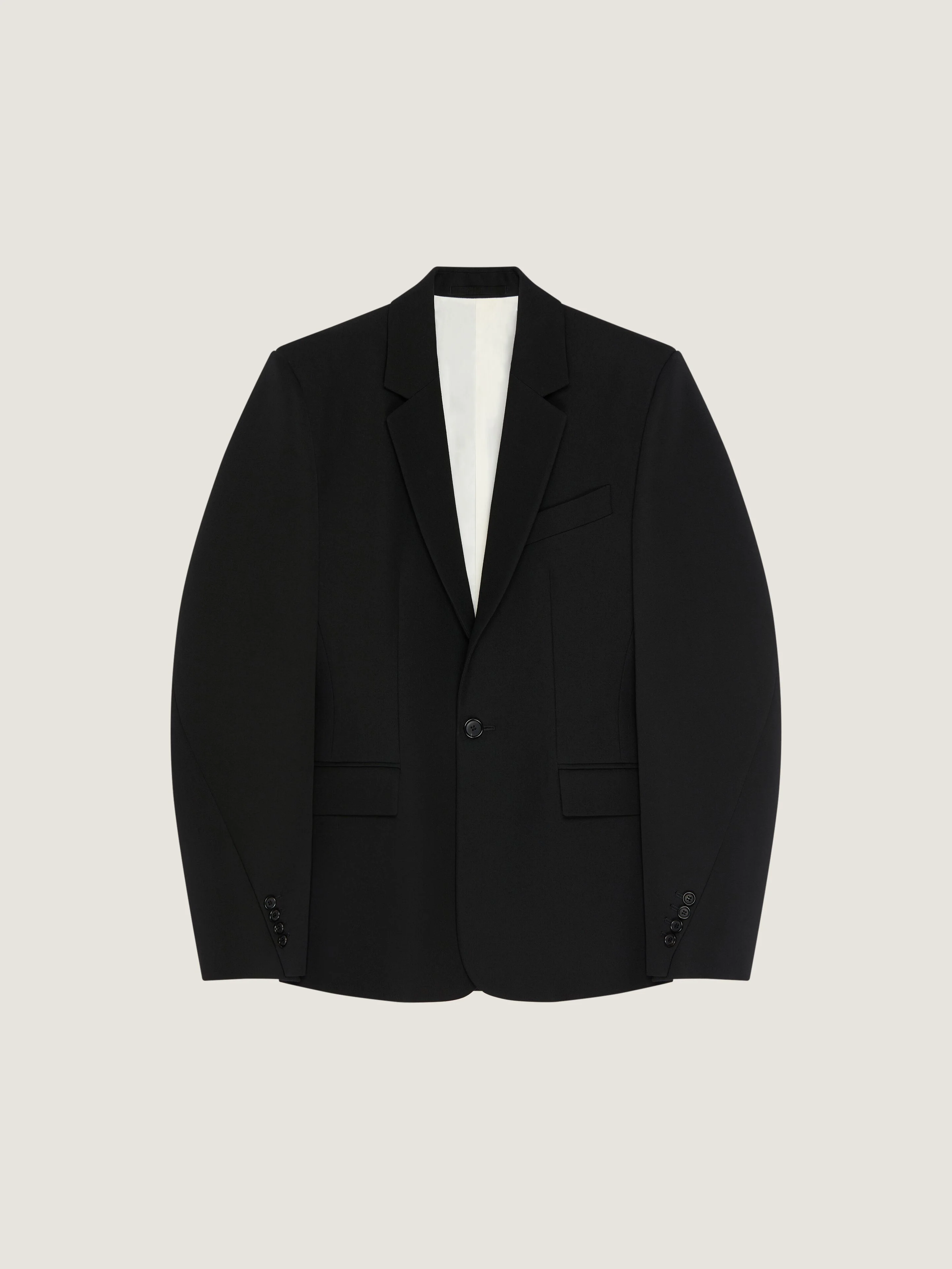 SINGLE-BREASTED FORM FIT JACKET IN WOOL - 1