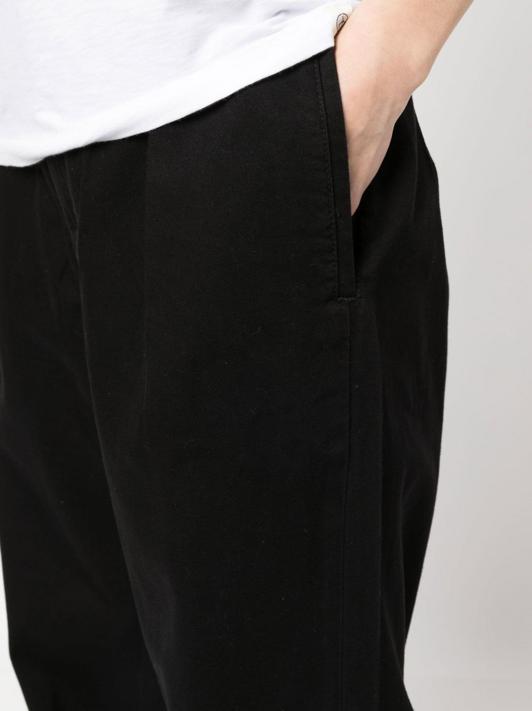 High-Rise Pleated Denim Trousers - 5