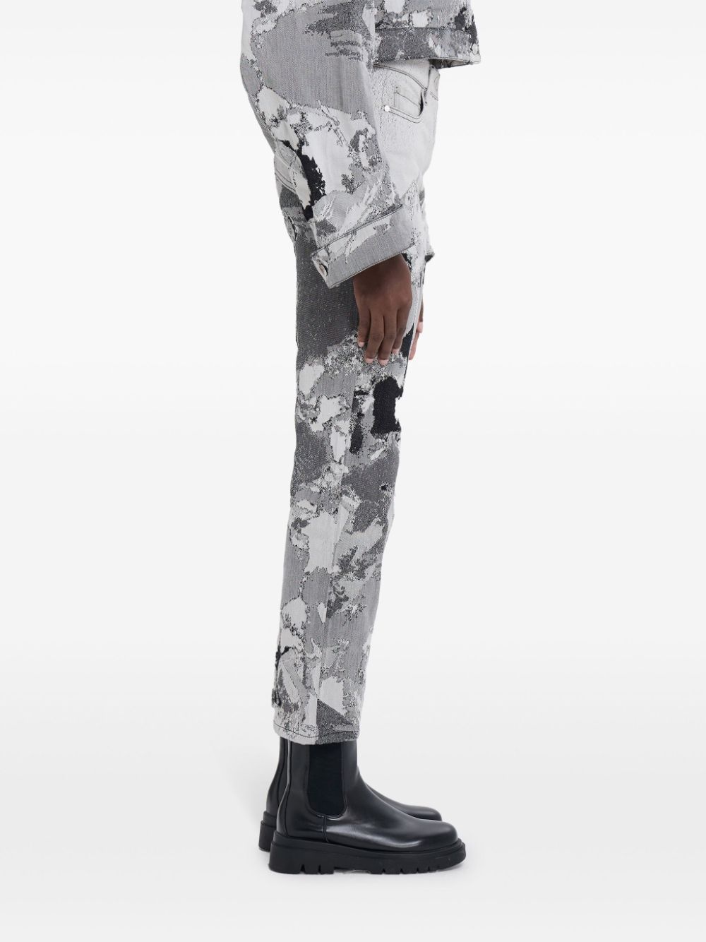 abstract-pattern jeans - 3