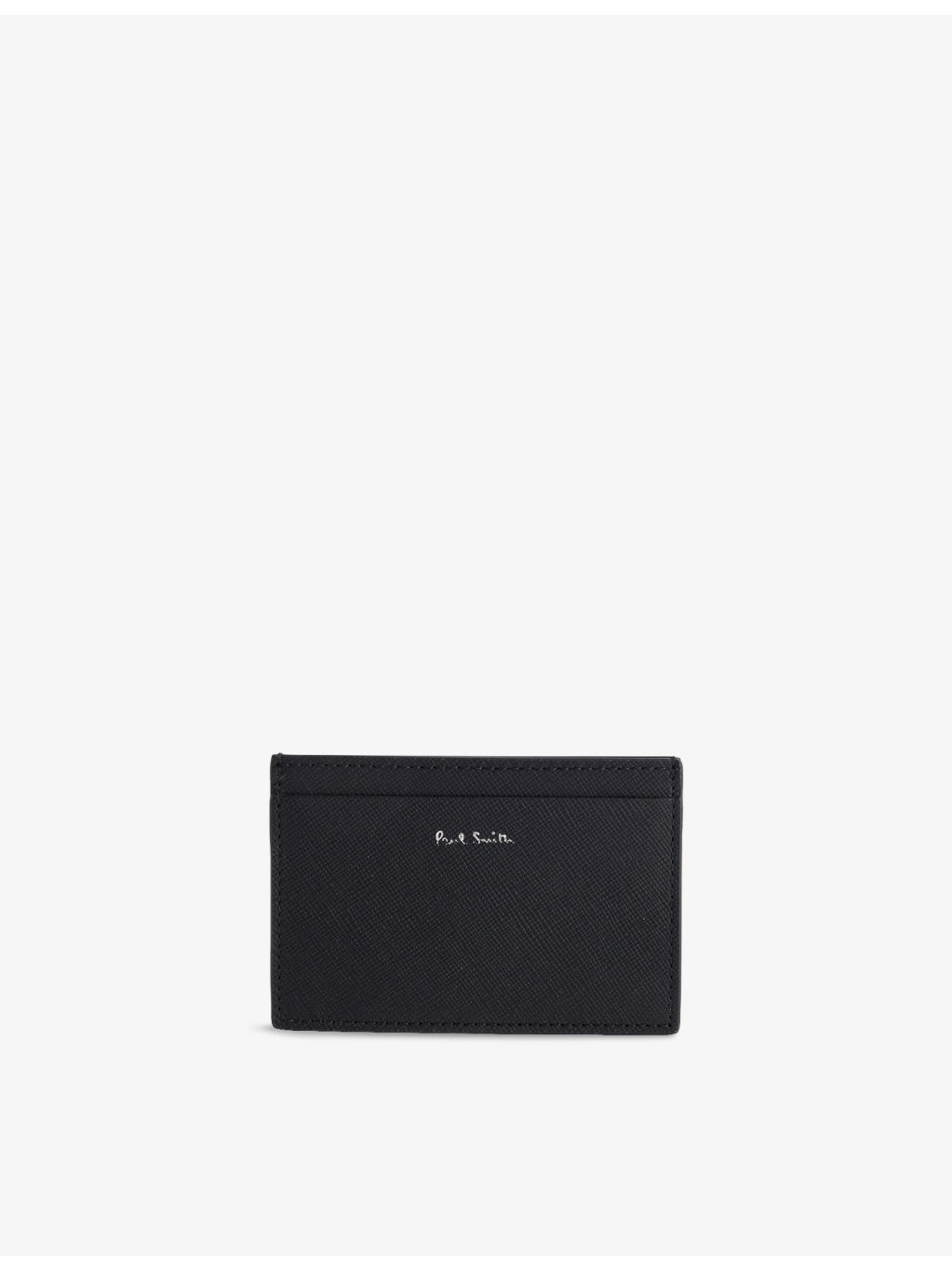 Graphic-Print Textured Leather Card Holder - 1