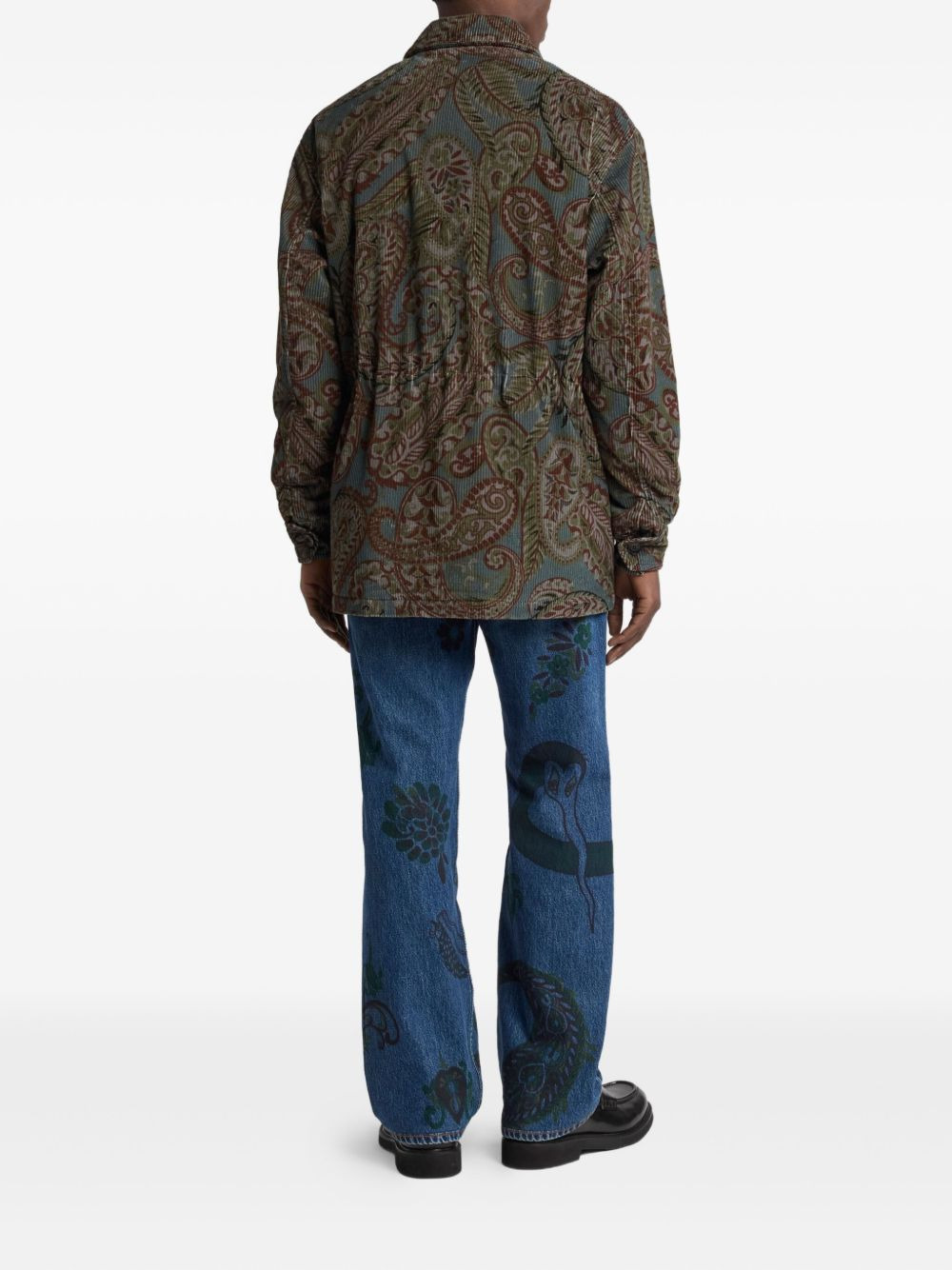 paisley-print corduroy jacket - 3