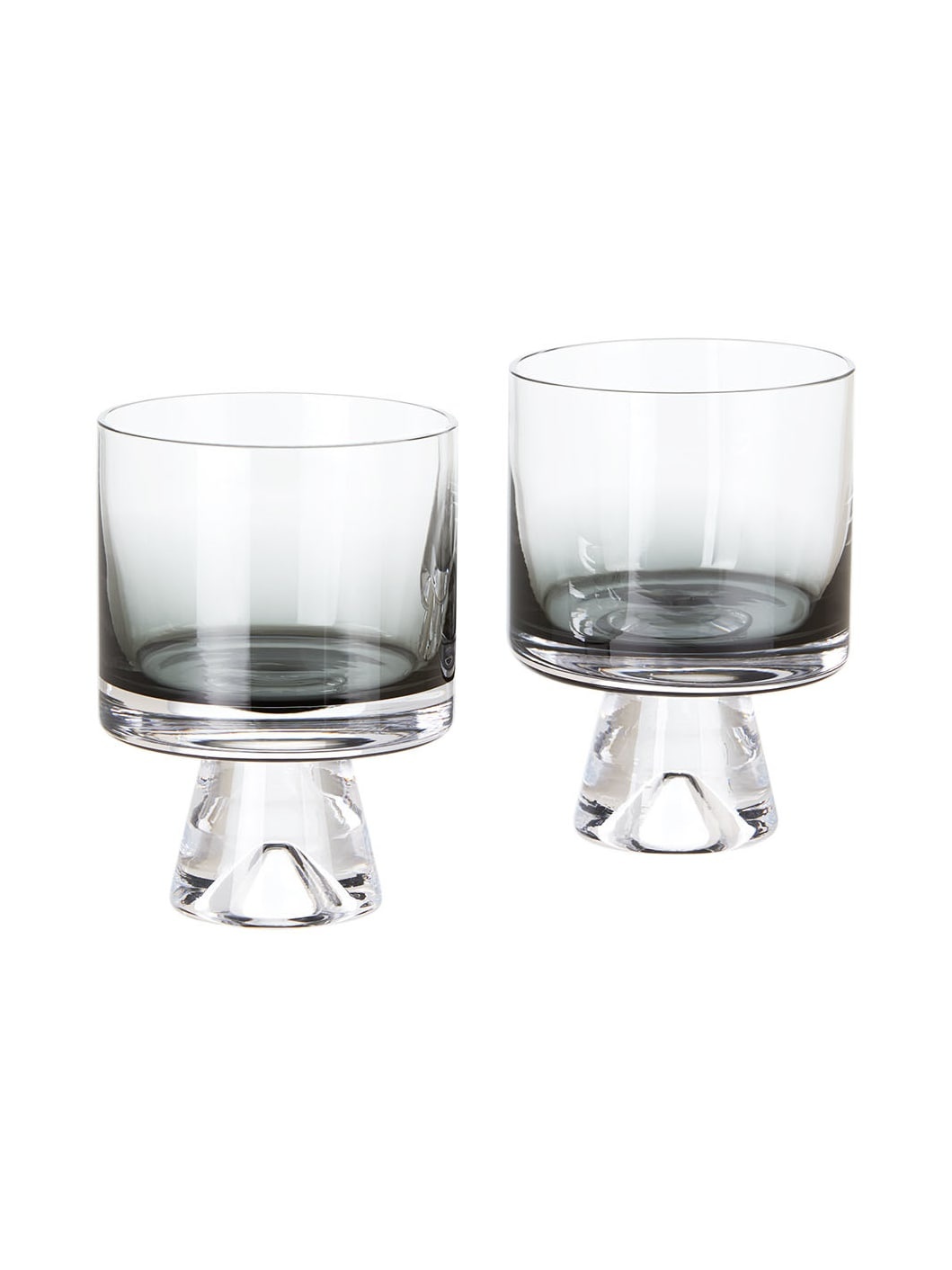 Black Tank Low Ball Glass Set - 2