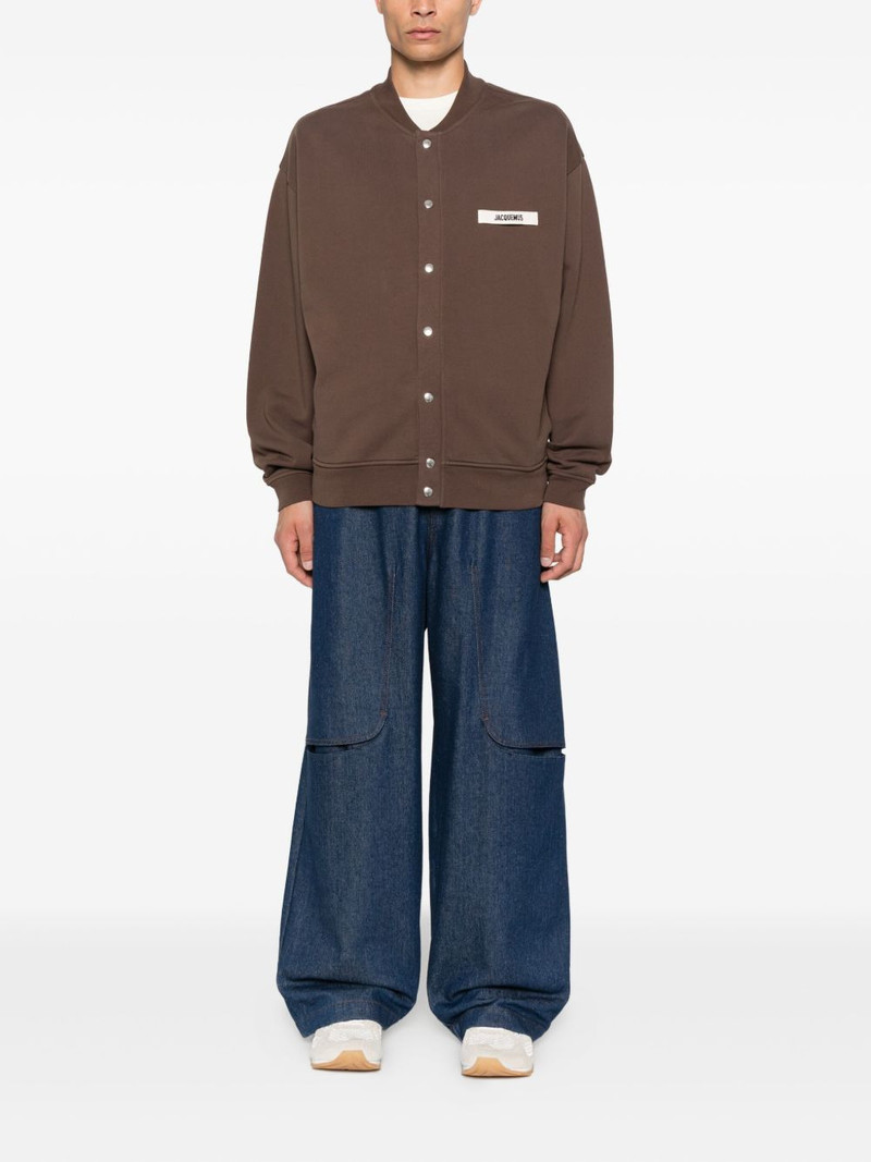 JACQUEMUS The Gros Grain press-stud cardigan outlook
