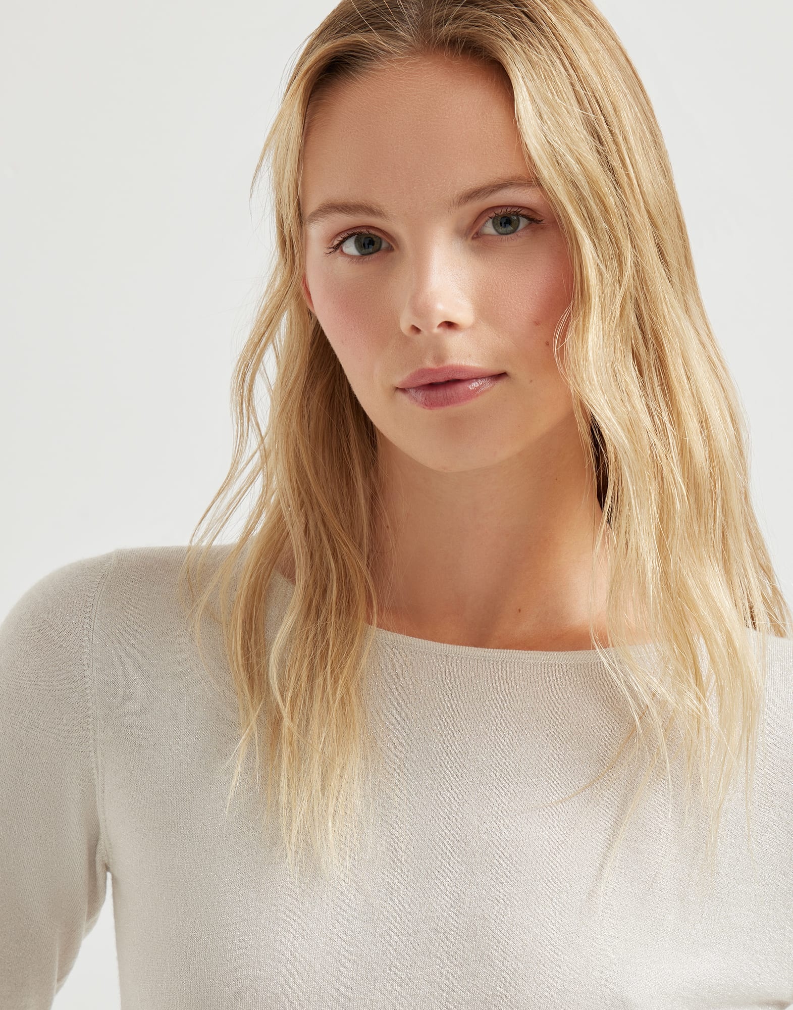 Cashmere and silk sparkling lightweight sweater - 3