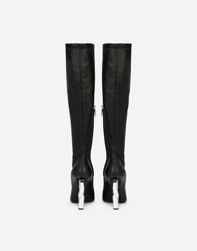 Dolce & Gabbana Nappa-effect fabric boots with 3.5 heel outlook