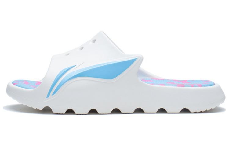 (WMNS) Li-Ning LNBB Slides 'White Blue' ABTS004-3 - 2