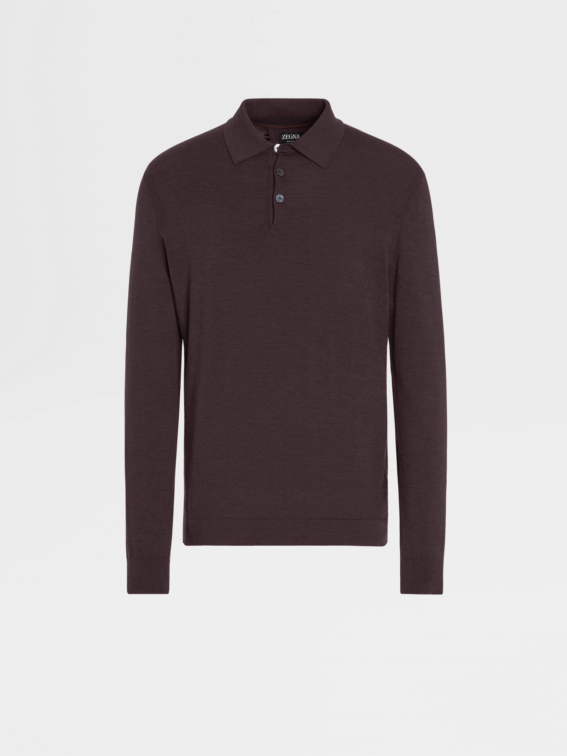 BURGUNDY 12MILMIL12 WOOL POLO - 1