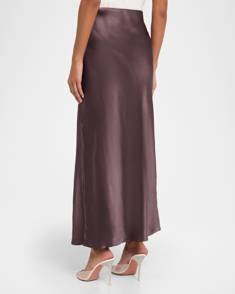 Saskia A-Line Satin Maxi Slip Skirt 3