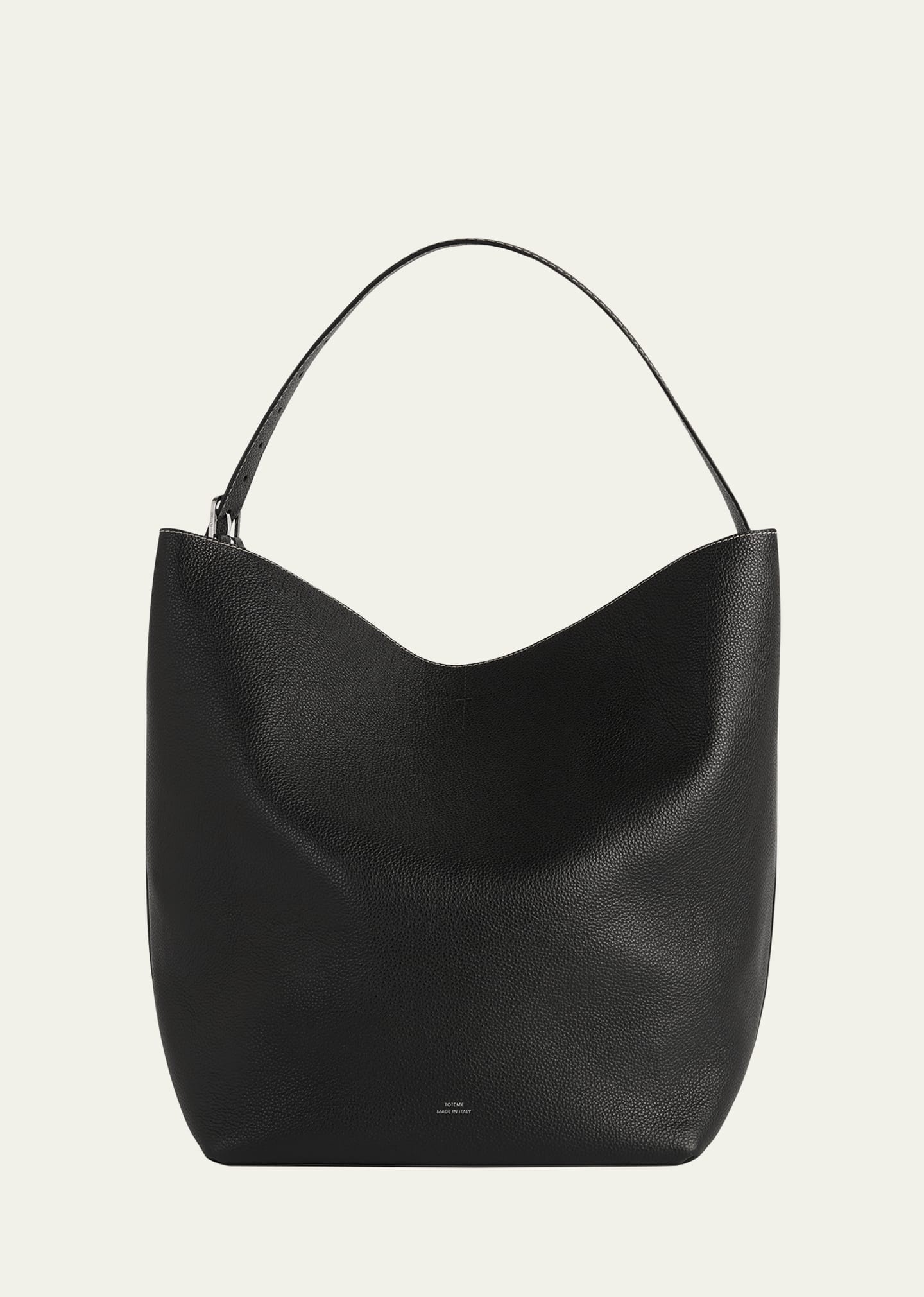 Belted Leather Tote Bag - 1