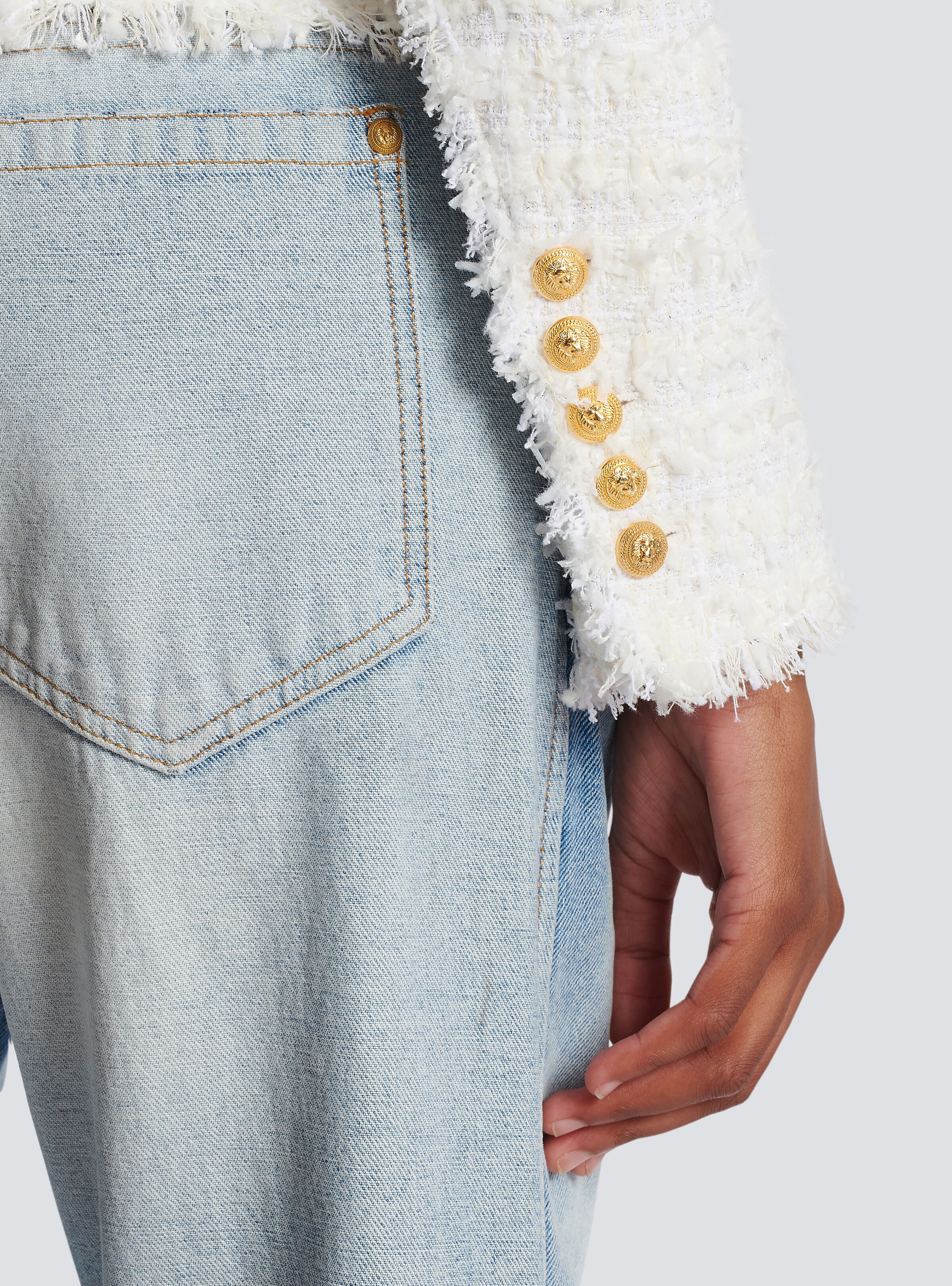 Fringed tweed jacket - 6
