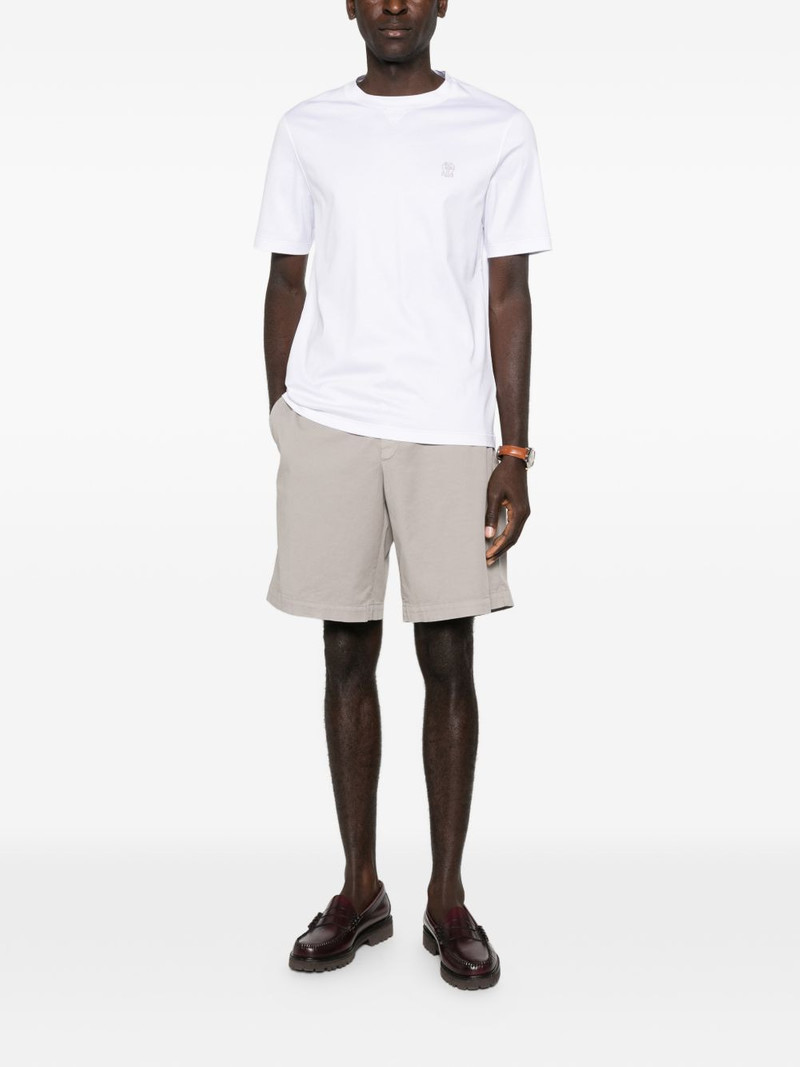 Brunello Cucinelli embroidered-logo T-shirt outlook