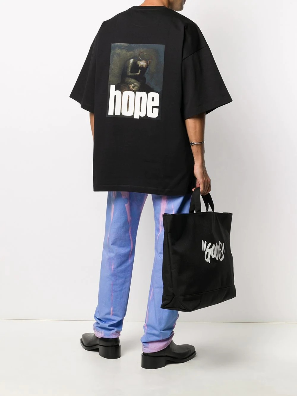 oversize hope print T-shirt - 2