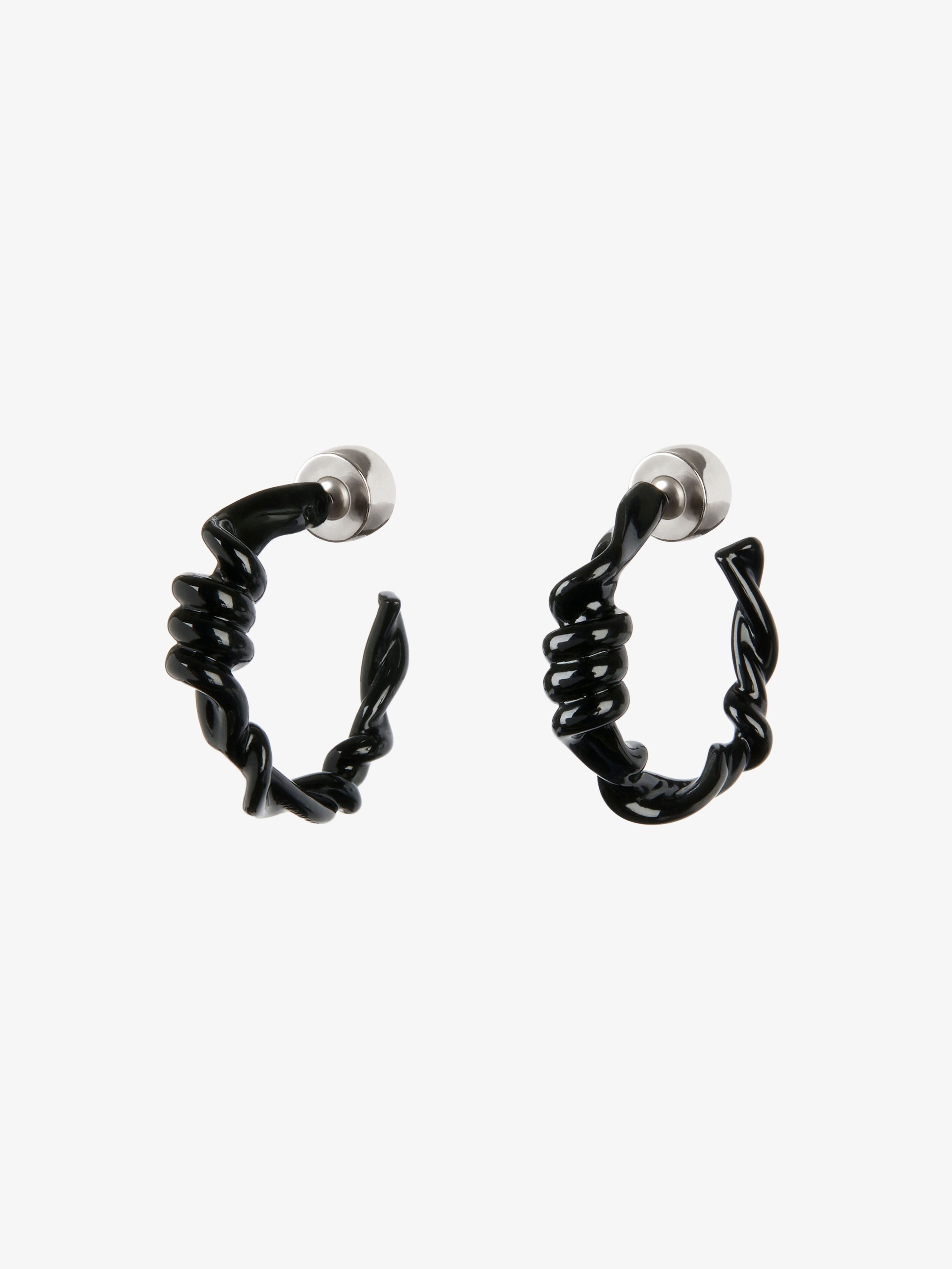 TWISTED HOOP EARRINGS IN ENAMEL - 4