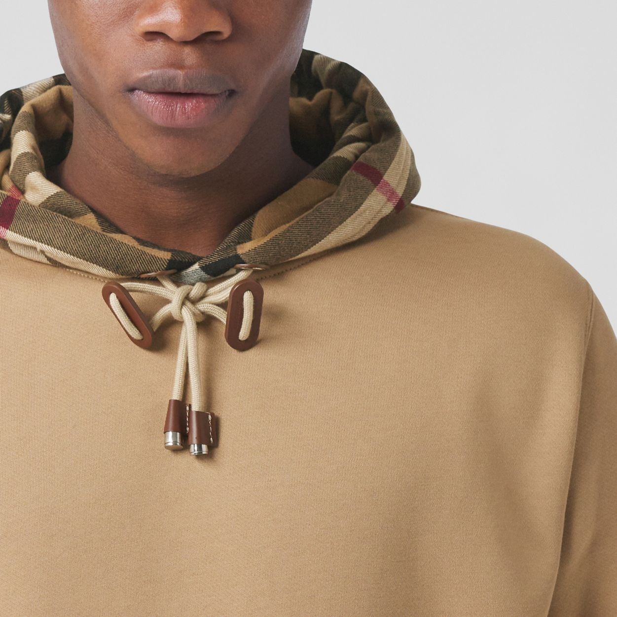 Check Hood Cotton Blend Hoodie - 3