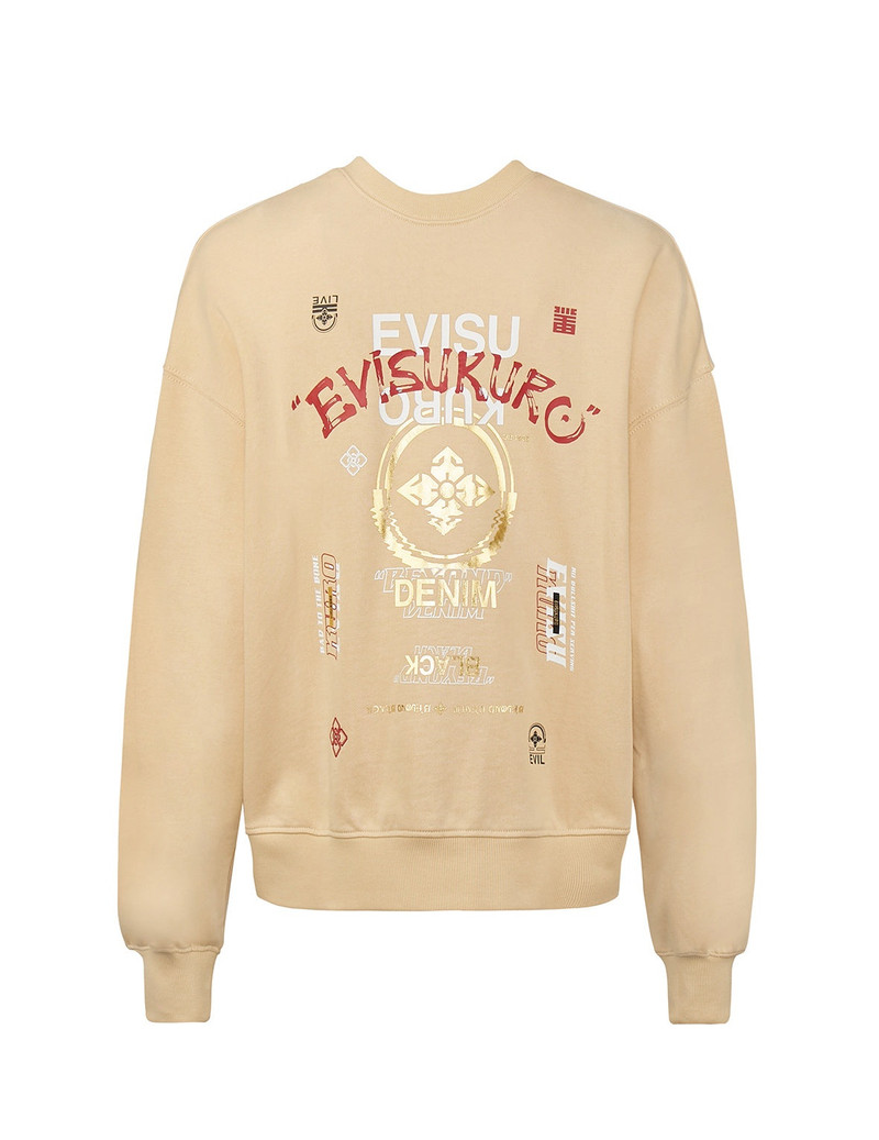 EVISU Ripple Effect Kamon Print Sweatshirt outlook