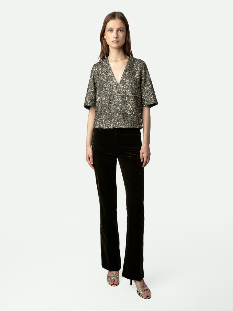 Zadig & Voltaire Tytane Sequin Blouse outlook