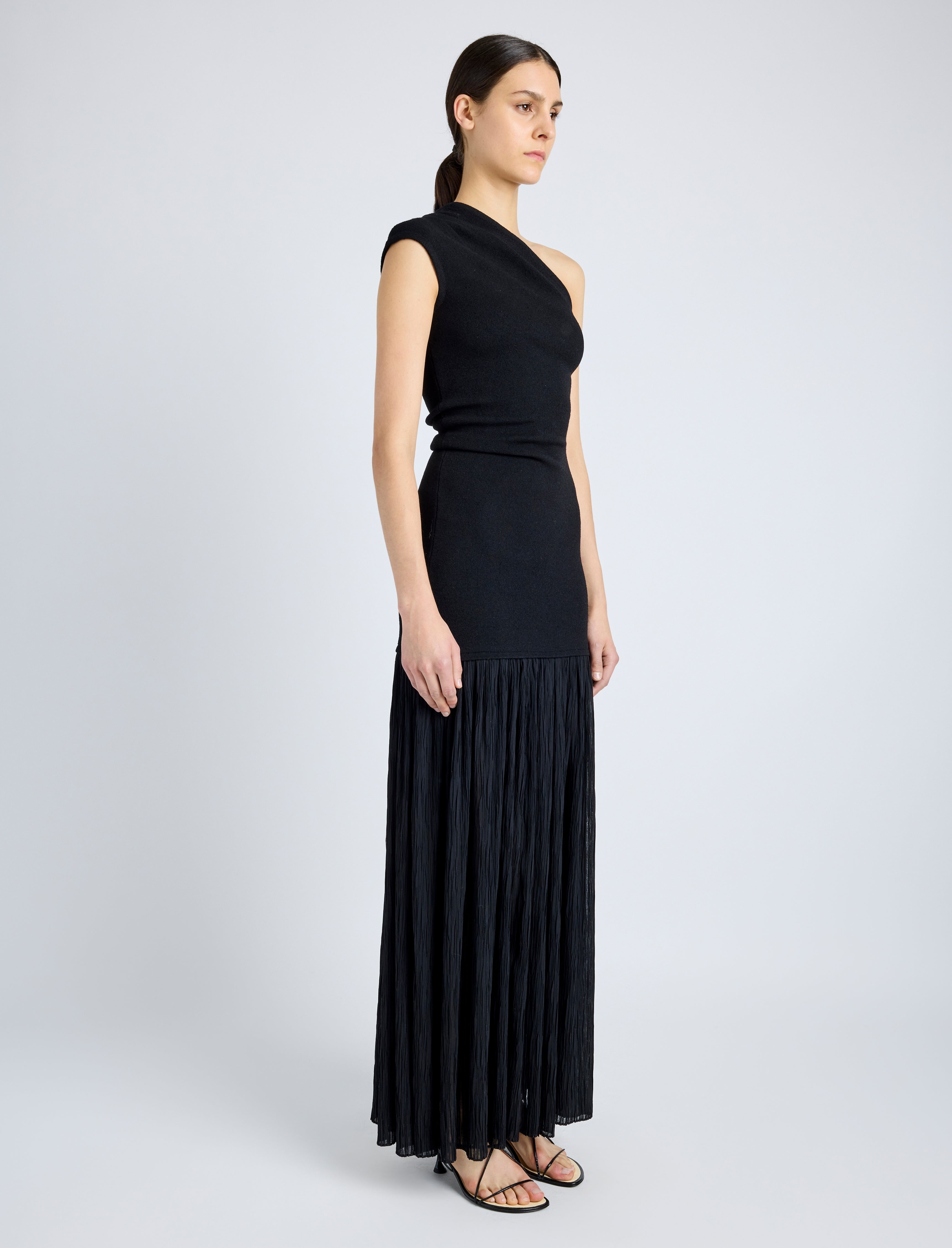 Cora Dress in Pleated Crepe Chiffon - 3