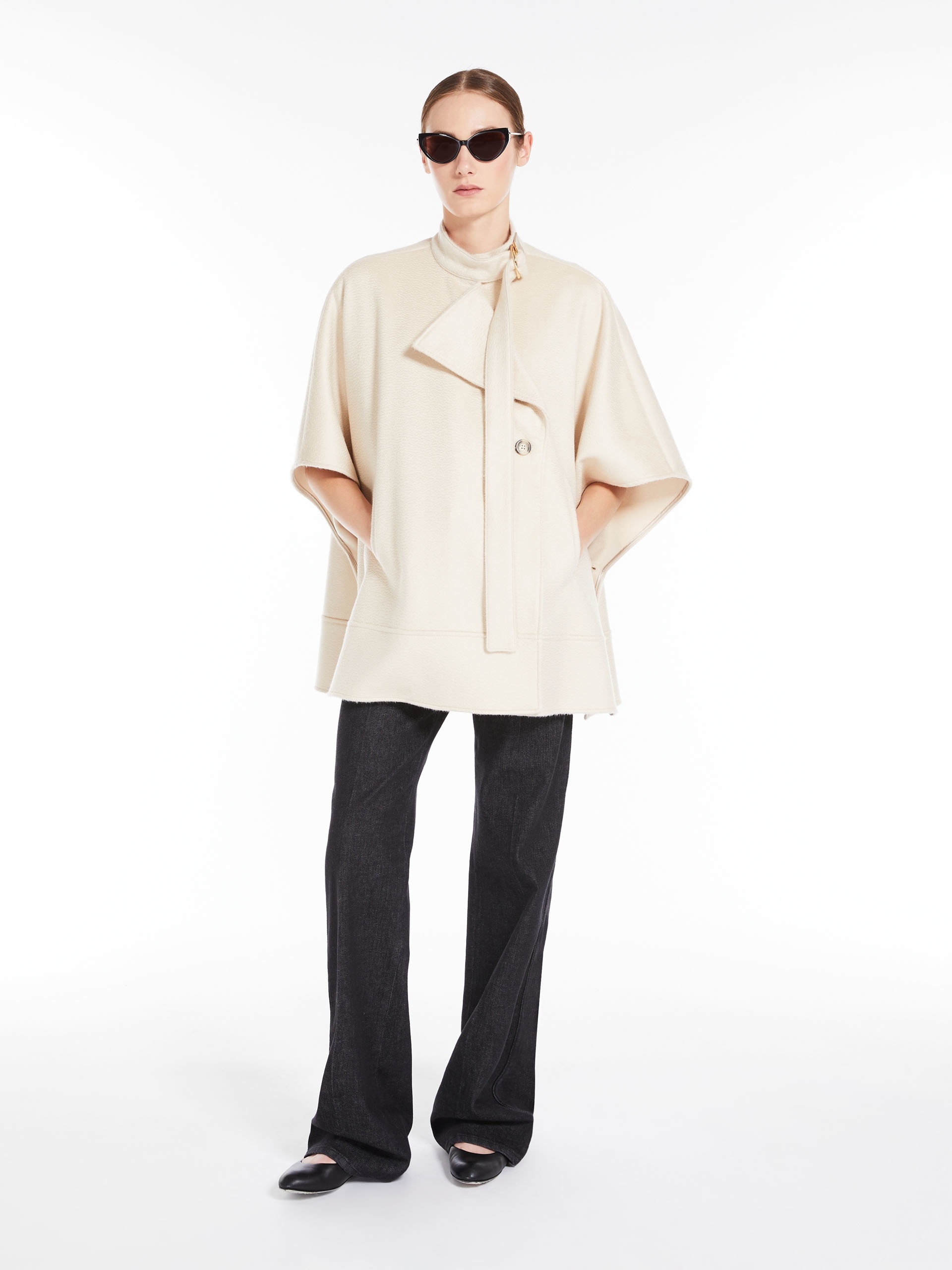 HAVEN Wool and cashmere cape - 2