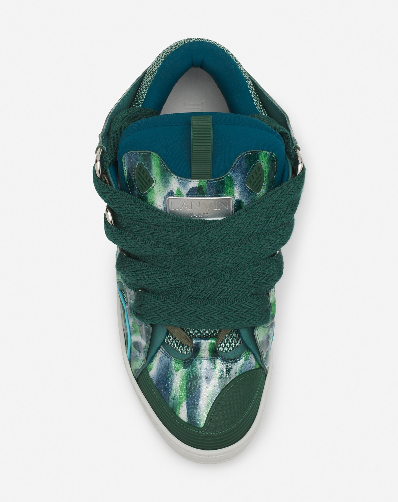 CURB LEATHER SNEAKERS WITH SPARKLES - 4
