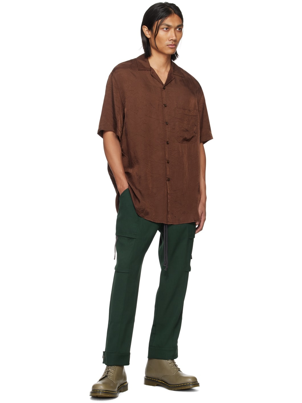 Brown Oversized Shirt - 4