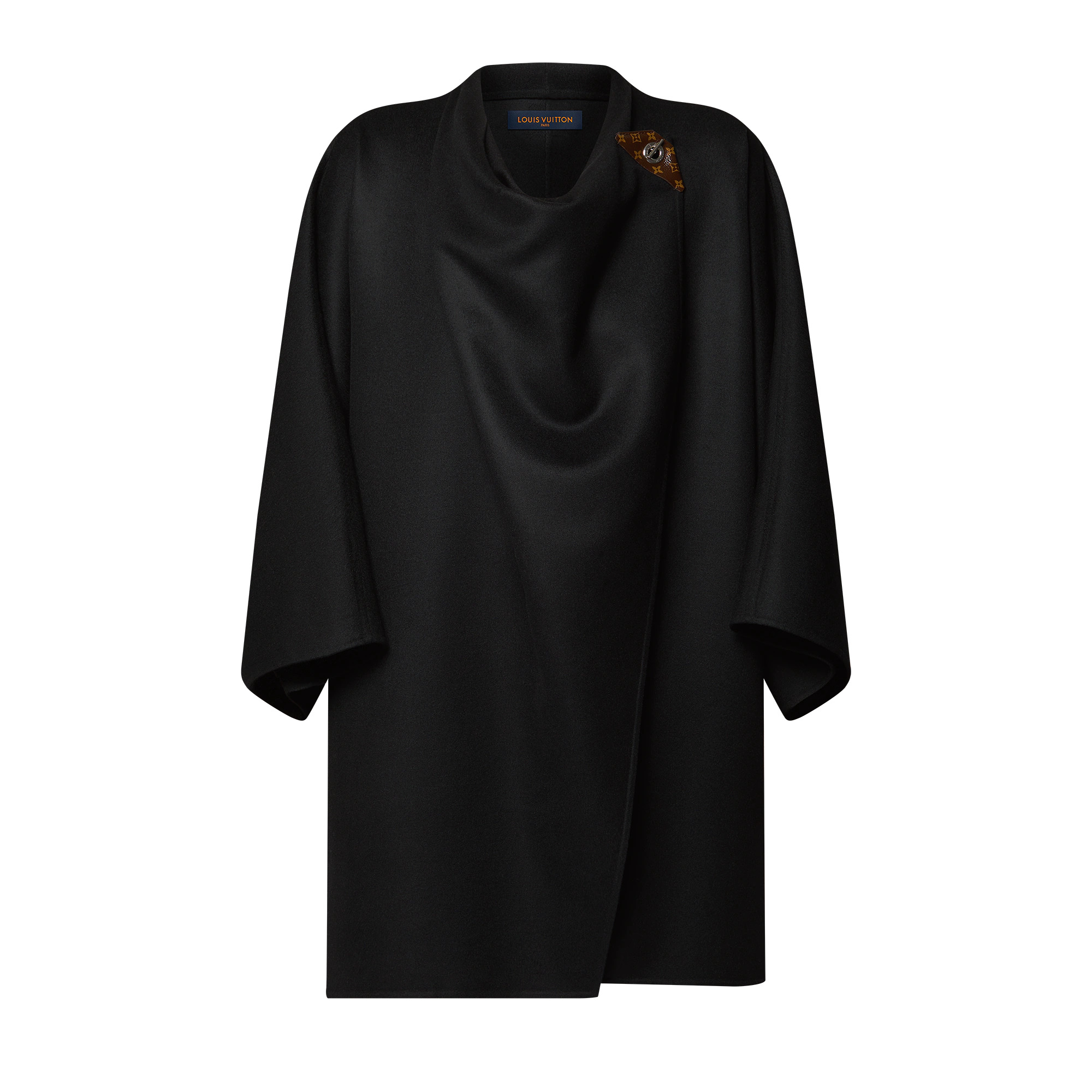 Drape Front Coat - 1