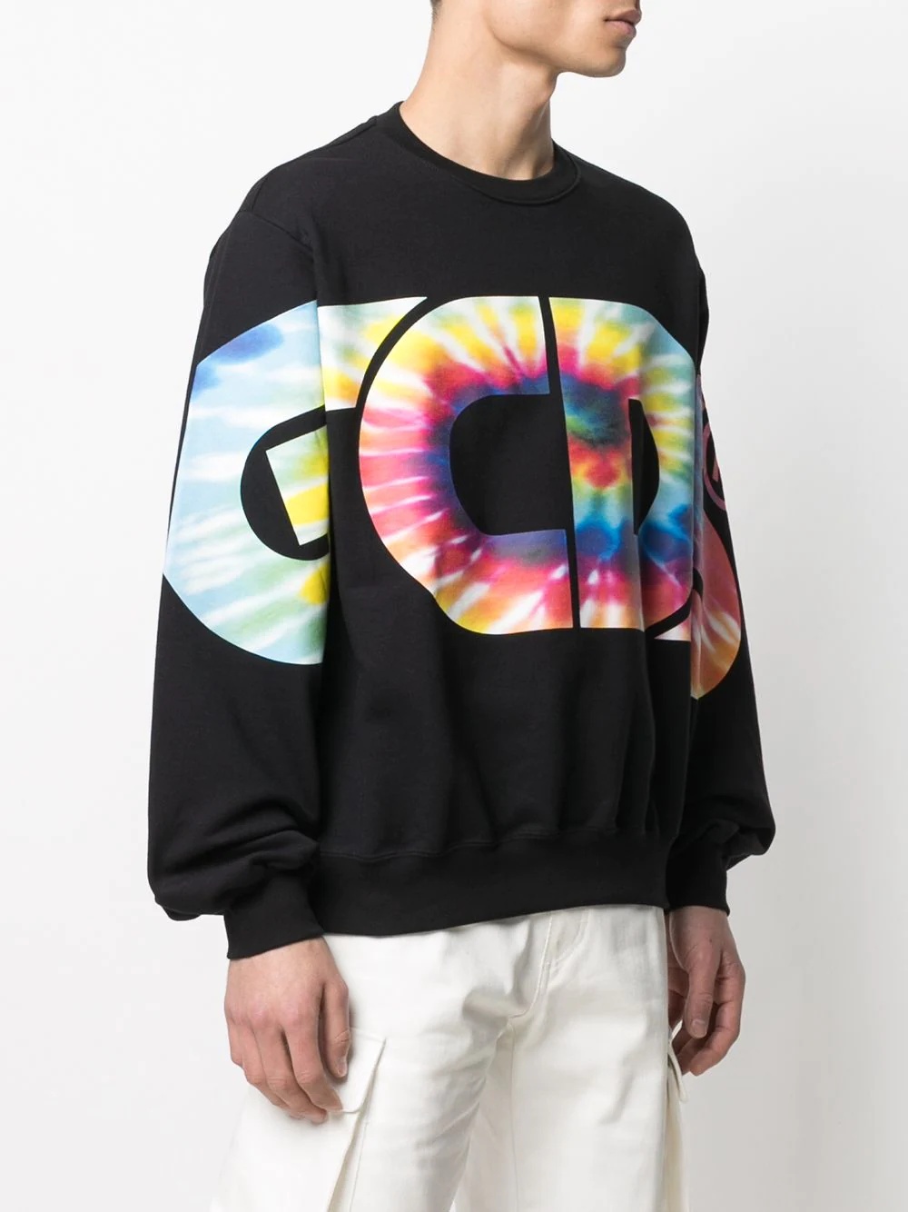 logo tie-dye print sweatshirt - 3