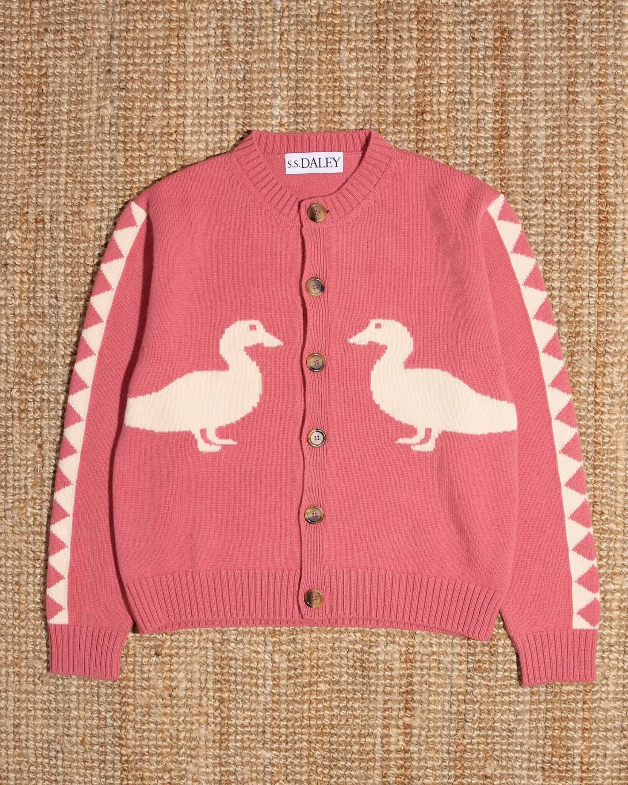 Jasper Duck Cardigan in Pink - 1