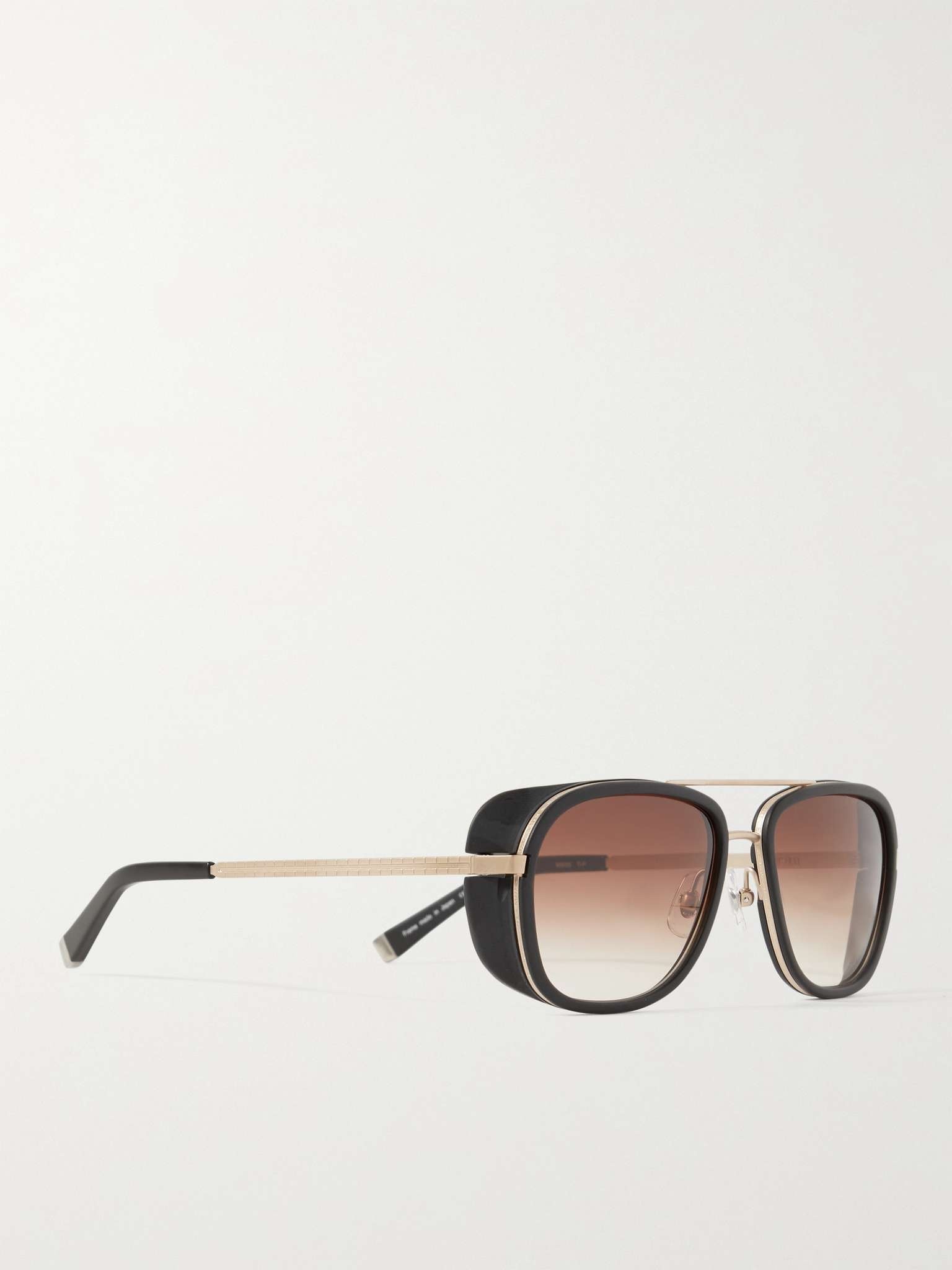 Aviator-Style Acetate and Gold-Tone Titanium Sunglasses - 3