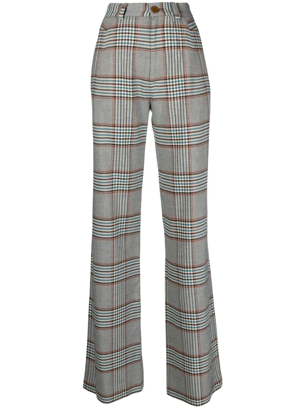 Ray tartan check-pattern trousers - 1