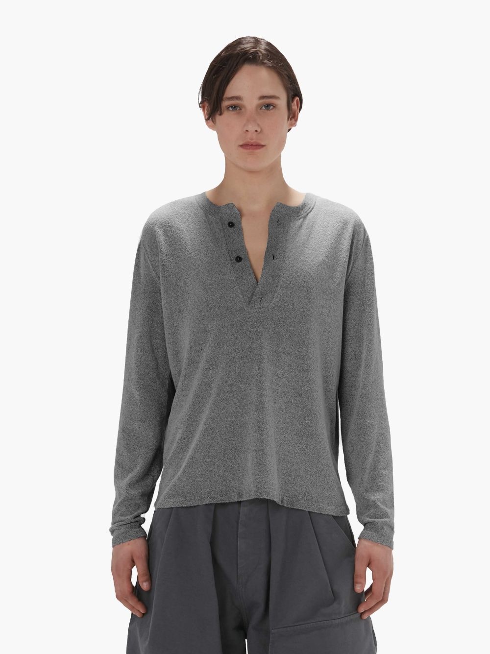 BOUCLE HENLEY TOP - 2