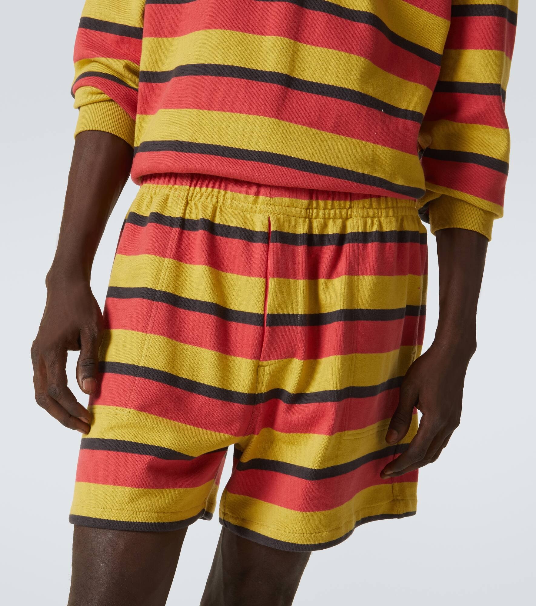 Rec striped cotton jersey shorts - 5