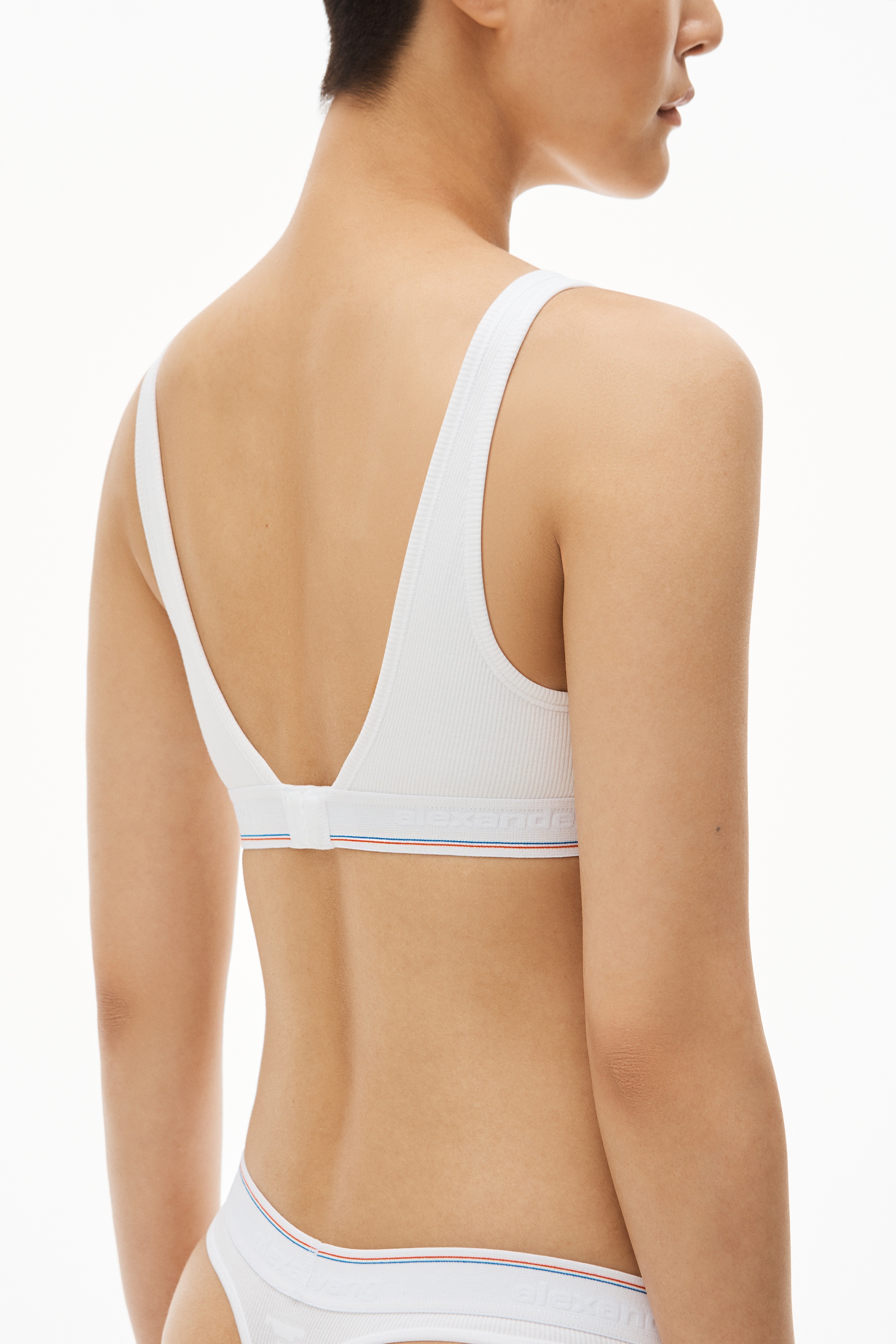 V-Neck Bralette in Ribbed Jersey - 4