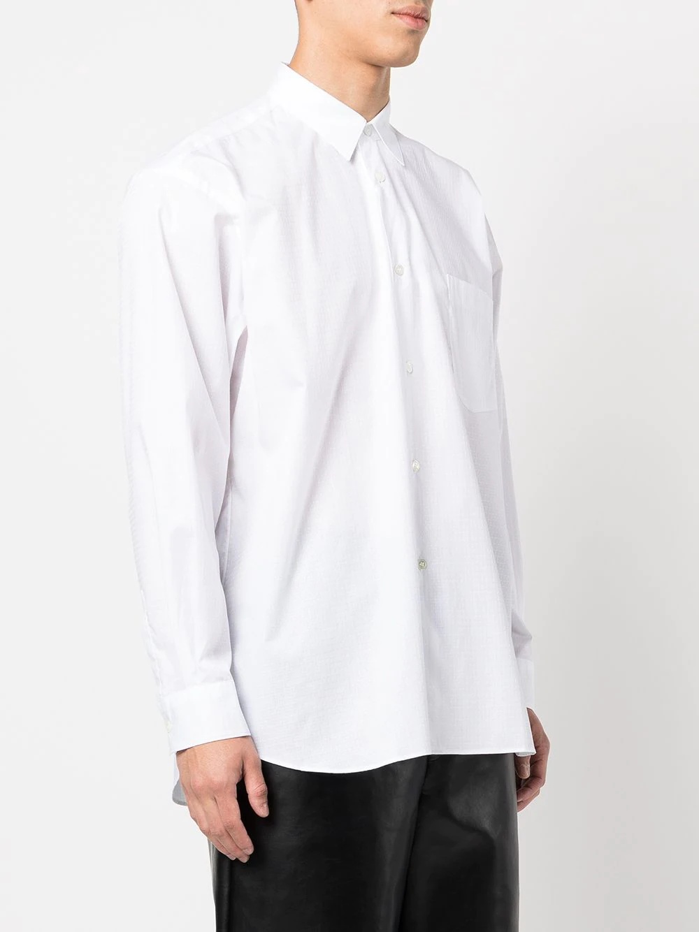 long-sleeved poplin shirt - 4