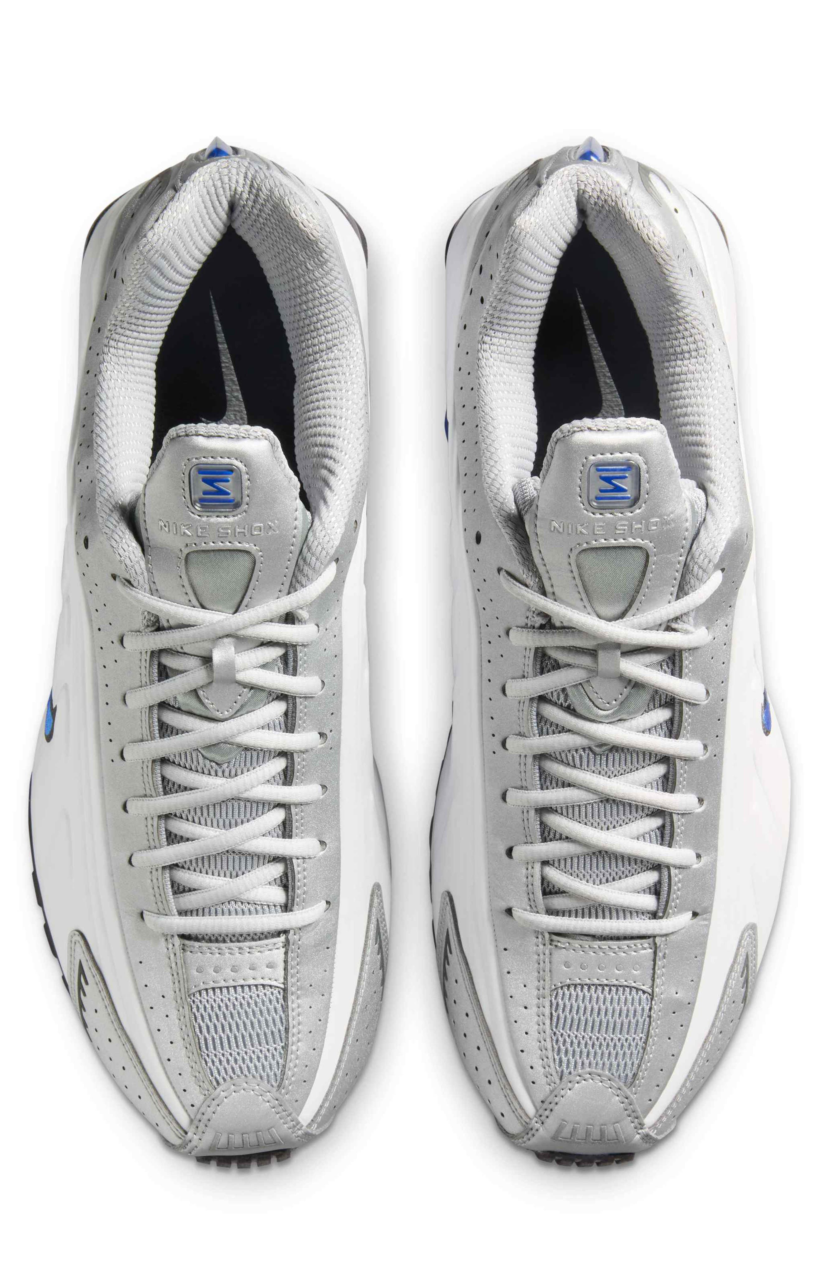 Nike Shox R4 Sneaker in White/Racer Blue at Nordstrom - 3