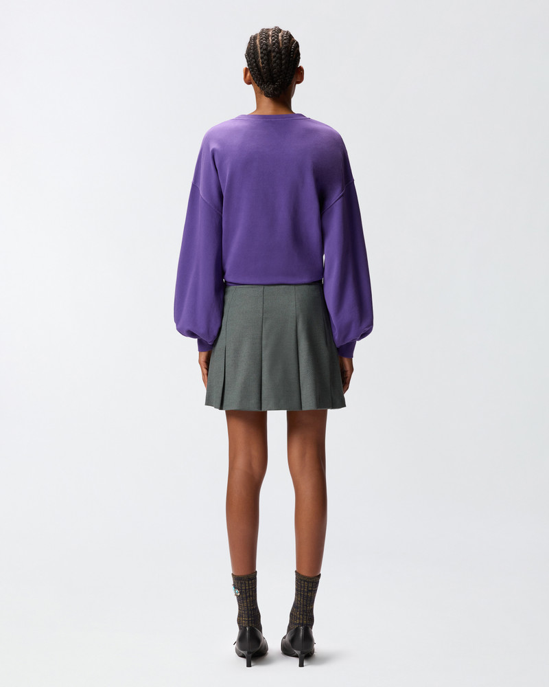 PLEATED WOOL-BLEND MINI SKIRT 4