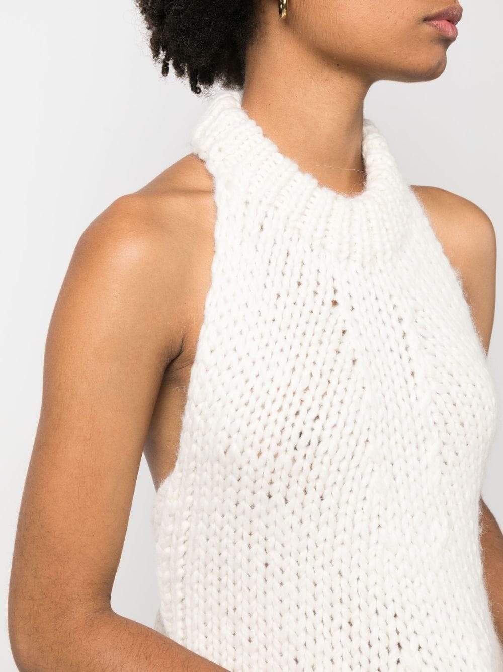 fringed knit halterneck top - 5
