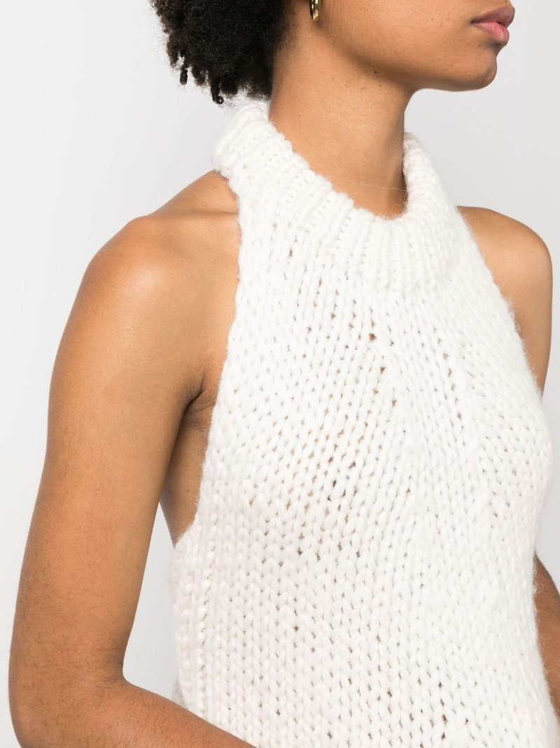 fringed knit halterneck top 5