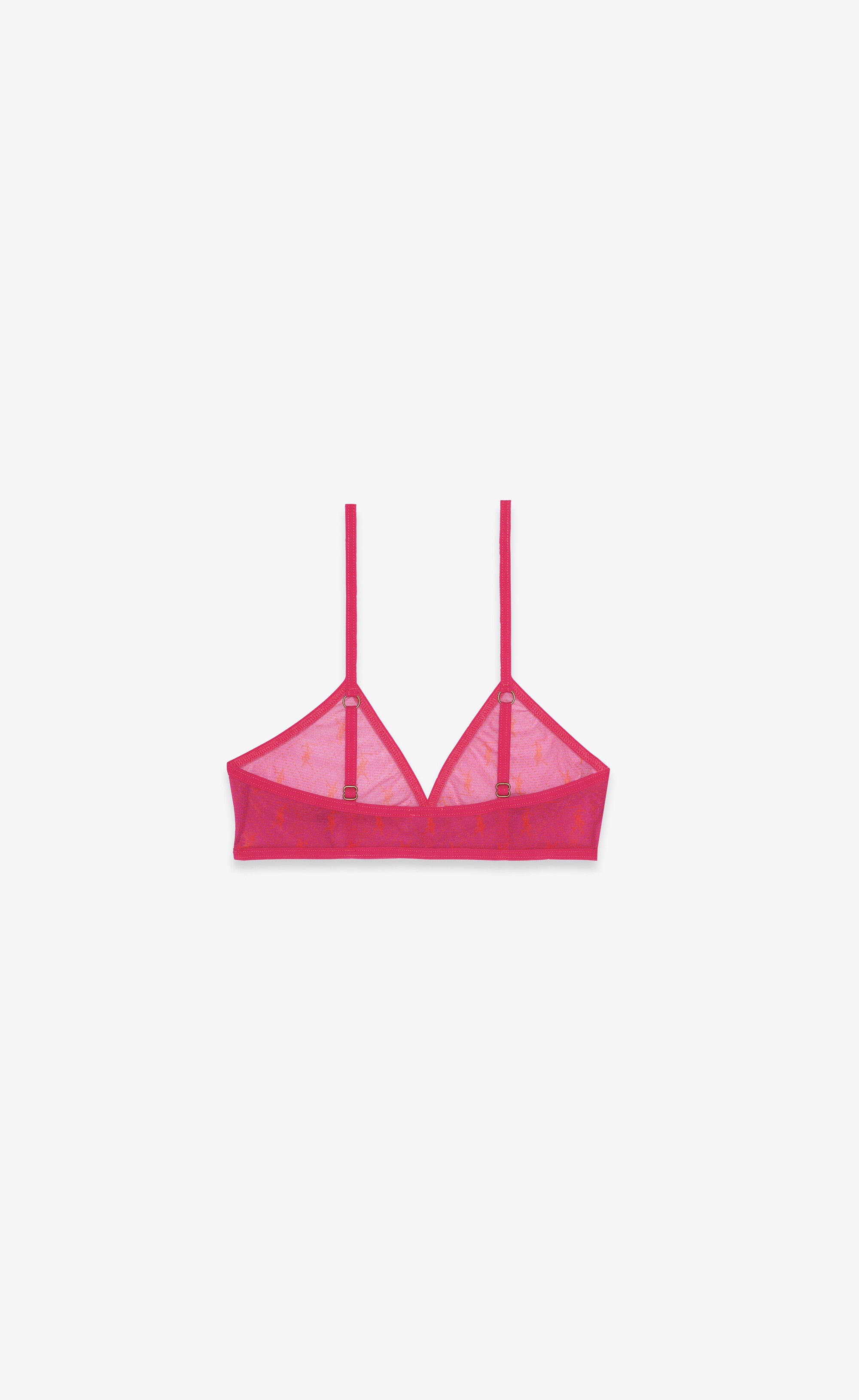 Shop Saint Laurent MONOGRAM BRA IN TULLE JERSEY (676123Y36ML5483) by WWS47