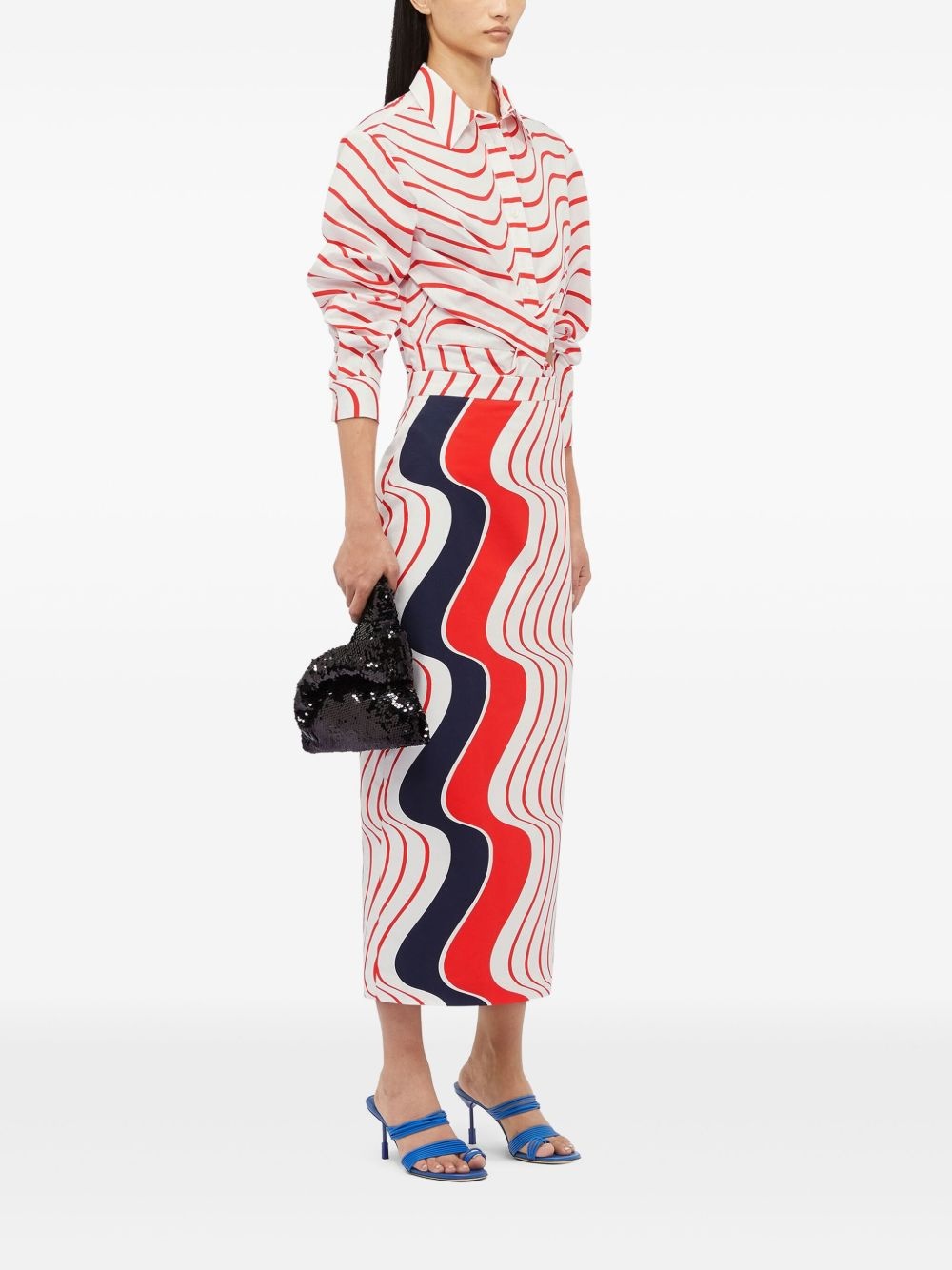 printed pencil skirt - 3