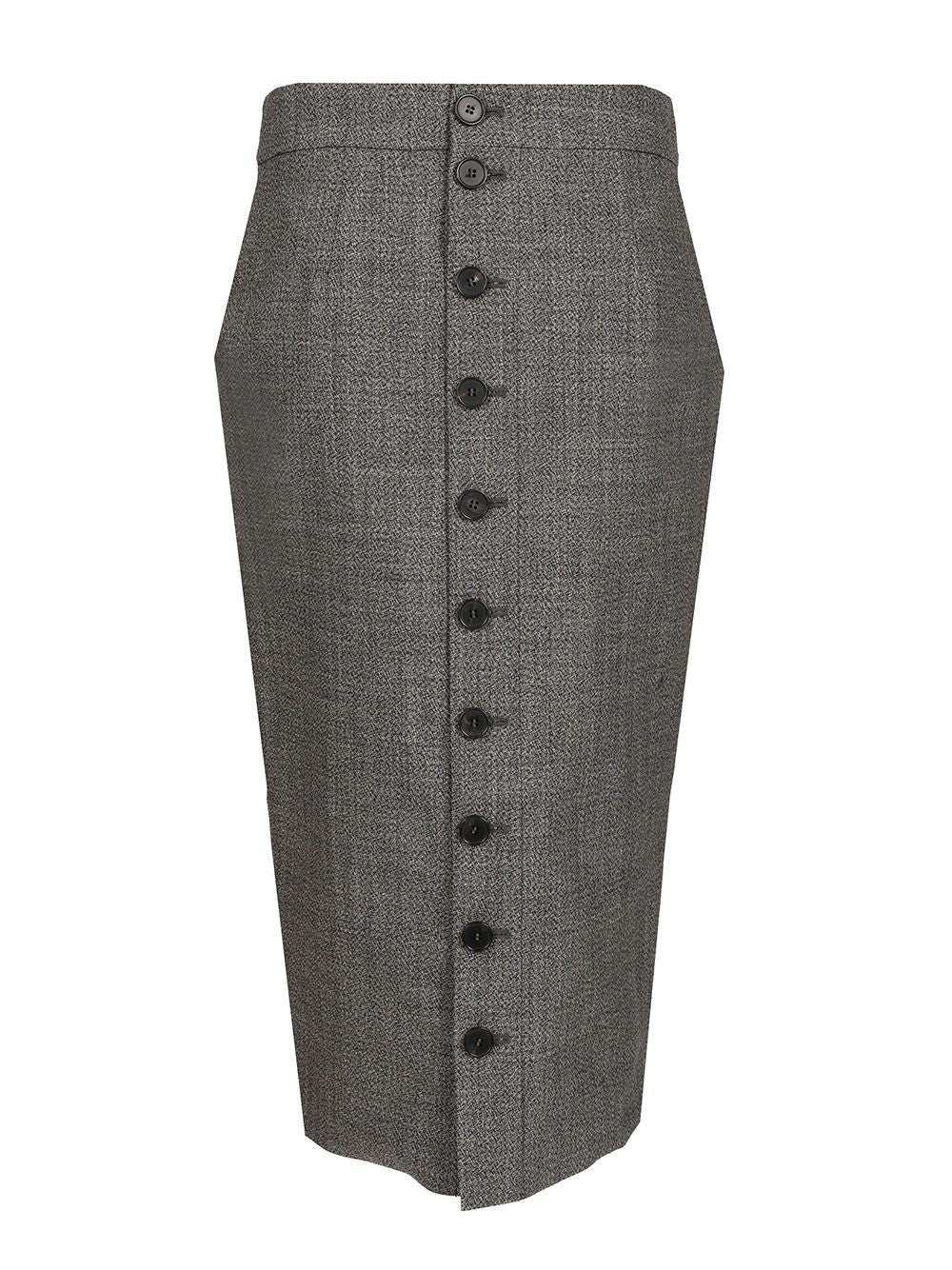 Uniform Style Skirt Skirts Grey - 2