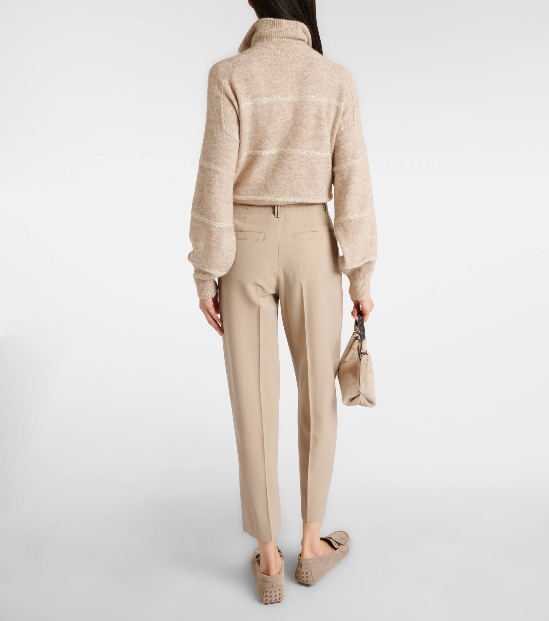Wool-blend straight pants - 3