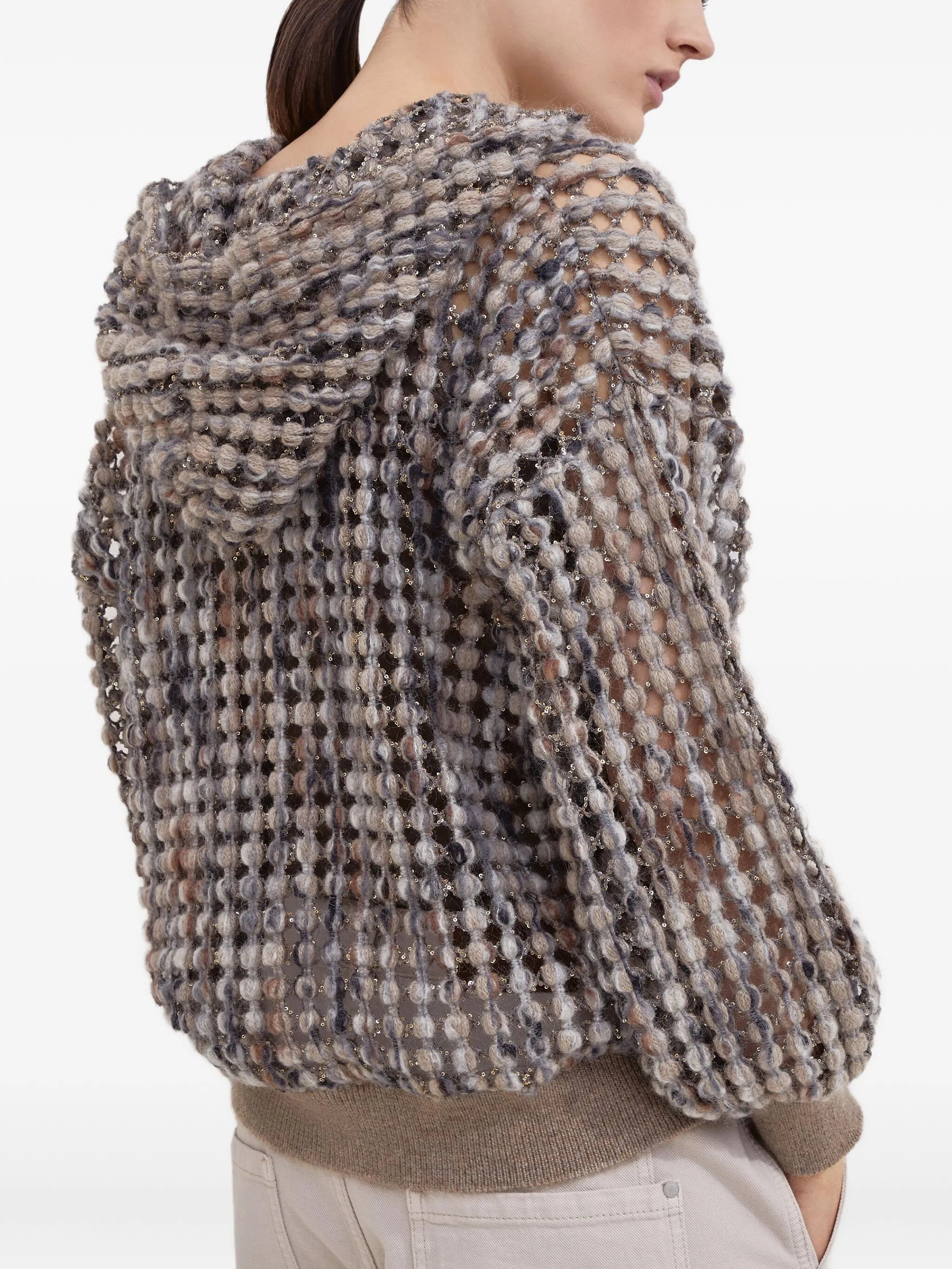 Brunello Cucinelli Balloon Sequin-embellished Zip-up Cardigan - 4