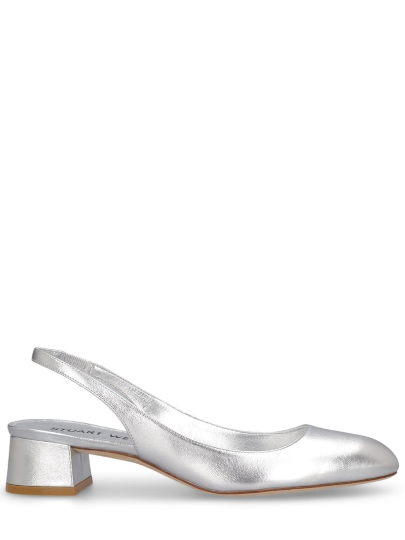 35mm Vivienne metallic leather heels - 1